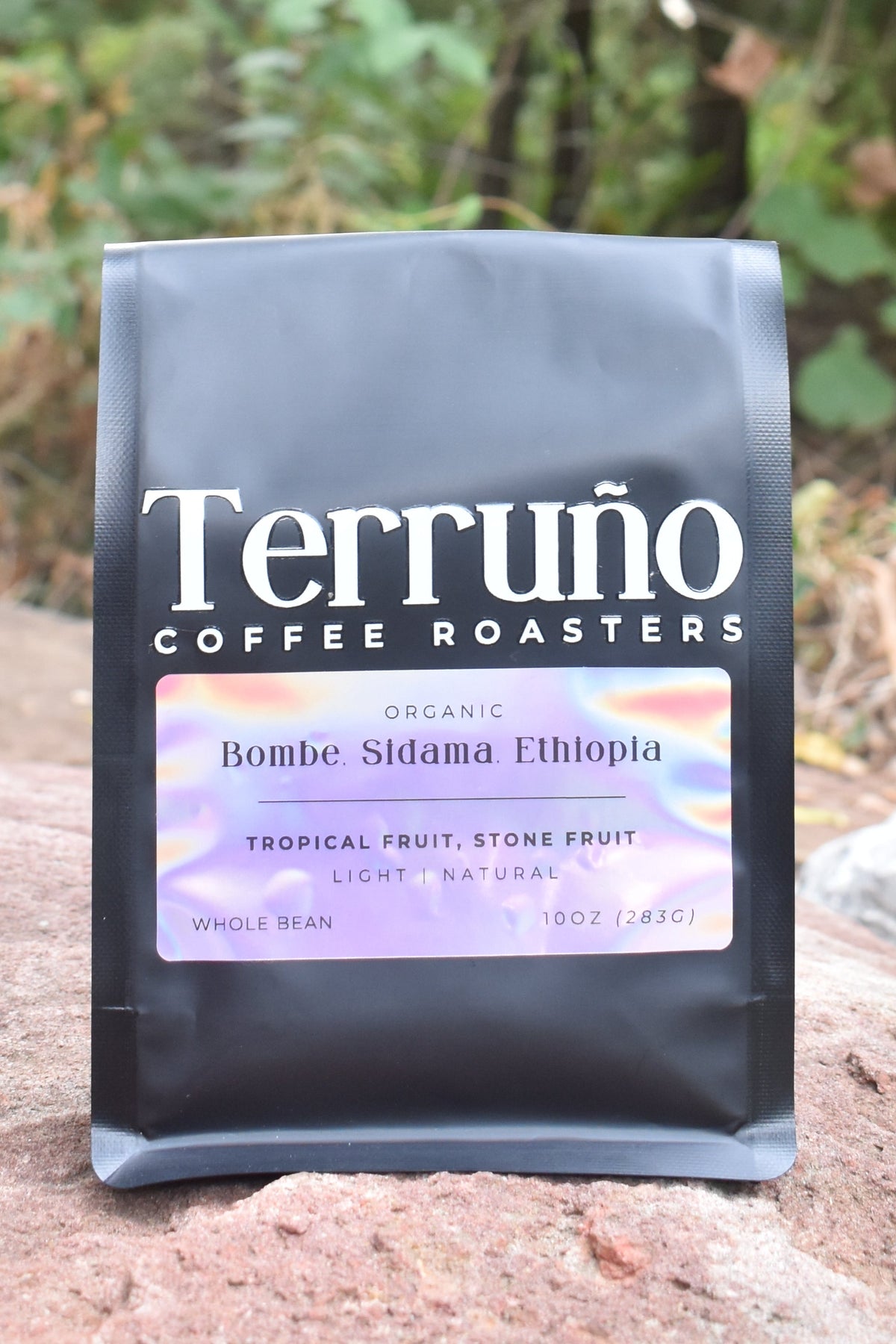 Bag of Ayla Bombe coffee beans.
